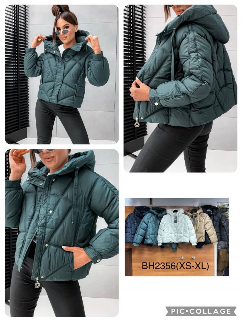  Kurtki damskie zimowe Roz XS-XL, 1 Kolor Paczka 5 szt